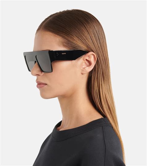 celine chris sunglasses black|Celine flat top sunglasses black.